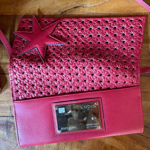 Lodis 1965 Americano Crossbody Bag Clutch Red - Picture 15 of 16